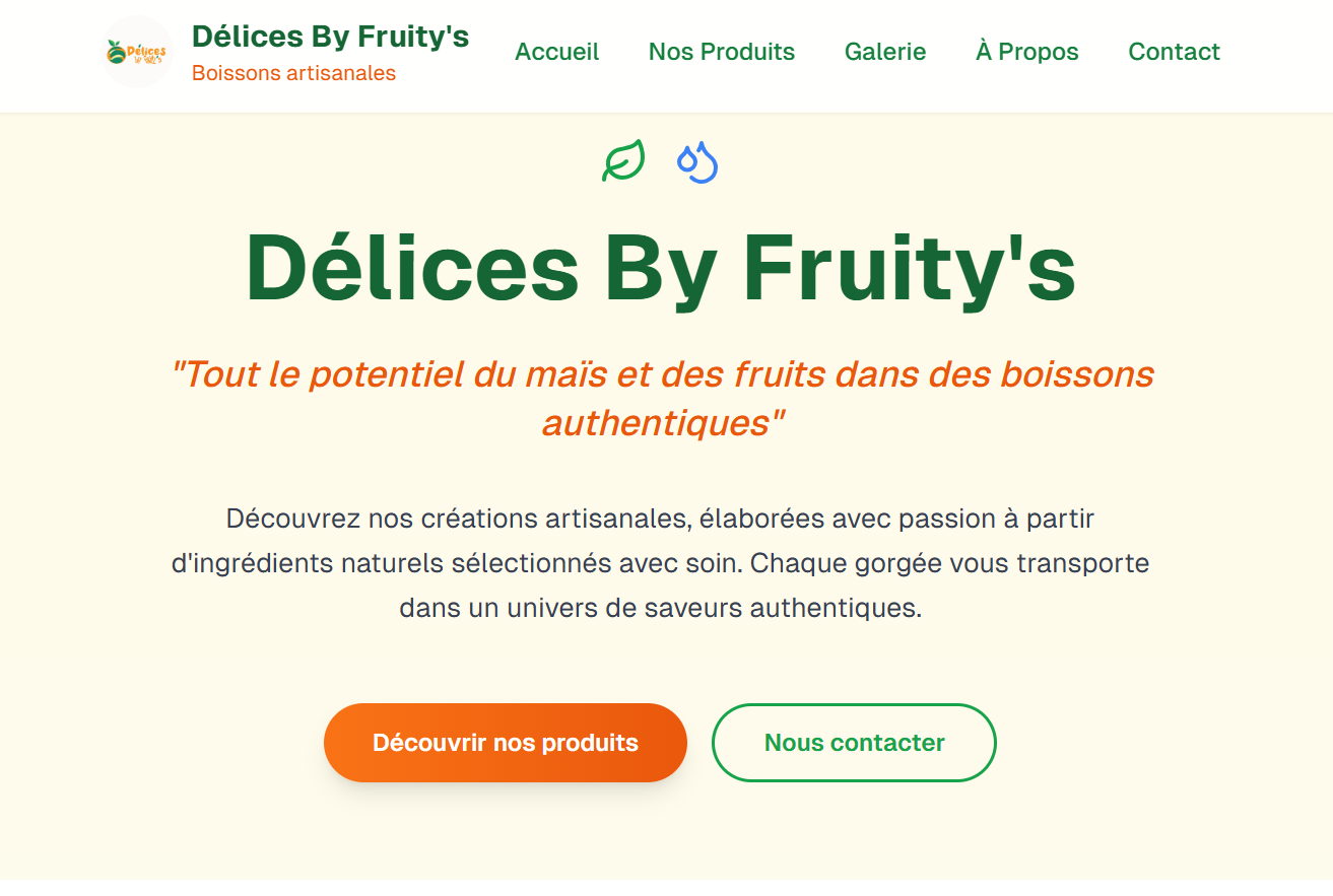 Frutys - Landing page moderne et attractive pour une marque de jus de...