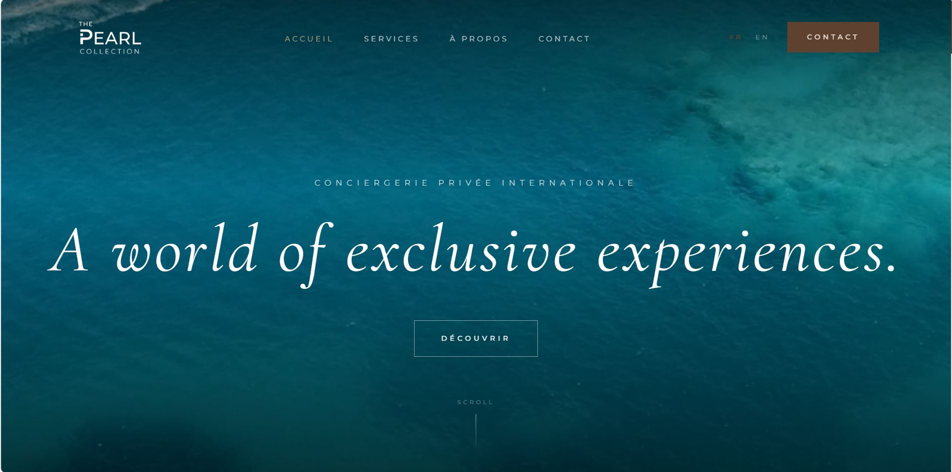 The Pearl Collection - Ultra-luxury showcase website for an international private c... | Technologies: React, Next.js, Framer Motion, Tailwind CSS