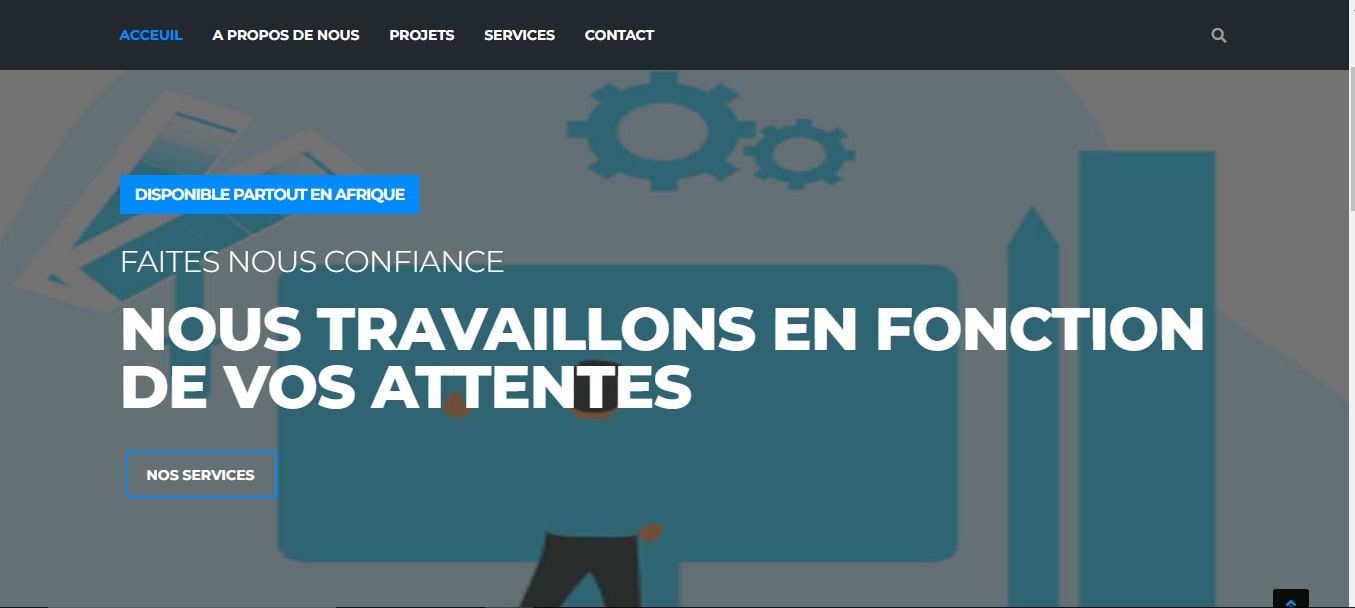 INDEX WEB - Site développé avec une interface moderne et responsive...